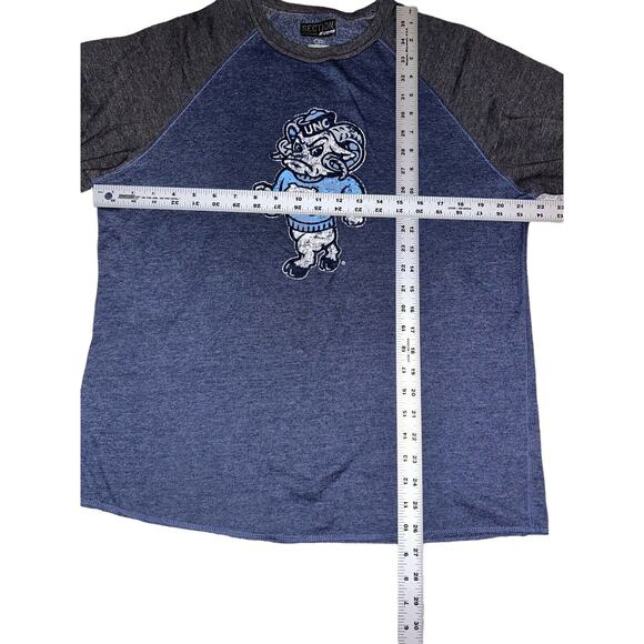 Majestic Men’s North Carolina UNC Long Sleeve Ram Gray Sweatshirt Large L - Picture 4 of 10
